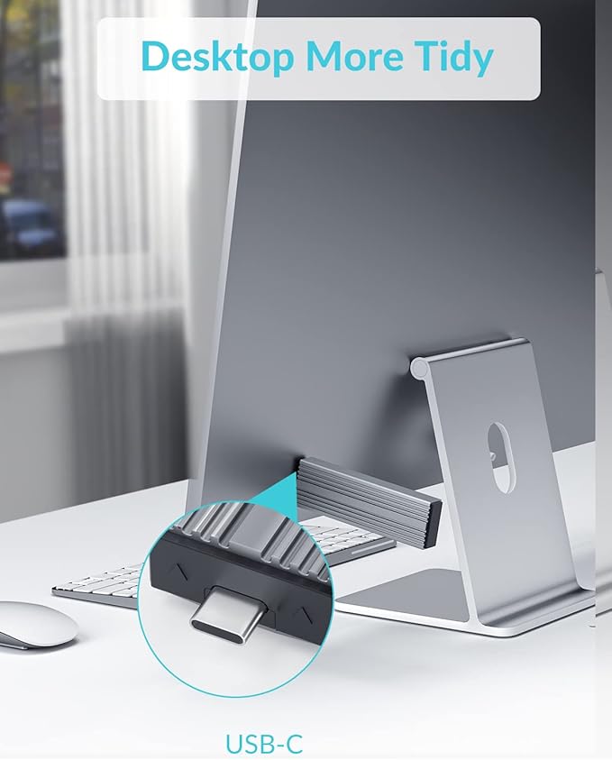 PHIXERO 10Gbps SSD Enclosure, Tool-Free and Wireless. Compactible with NVME/SATA SSD Size 2230/2242/2260/2280