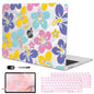 LCMOCICO for MacBook Air 13 Inch Case 2021 2020 2019 2018, Pattern Plastic Hard Shell Case Keyboard Cover for Mac Air 13 A2337 M1 A2179 A1932 with Touch ID & Retina Display, Colorful Hibiscus Flower