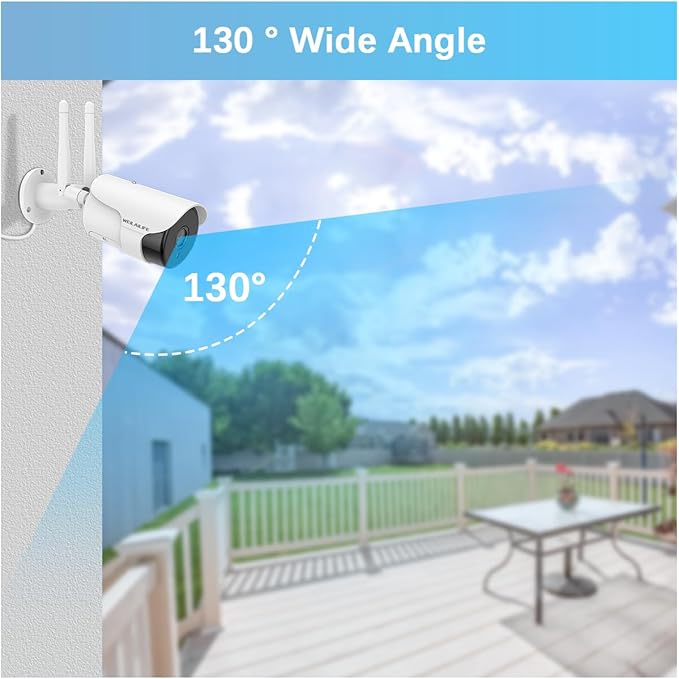 WEILAILIFE 【Dual Antenna Enhanced & 2-Way Audio】 Outdoor Wireless Security Camera System, WiFi Video Surveillance, Wireless Surveillance Camera System, Home Security Cameras
