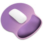 ITNRSIIET Ergonomic Mouse Pad with Wider Memory Foam Wrist Rest +17% - Curved Cushion Reduces Pressure 20%, Pain Relief, Non-Slip, Smooth, Cute Colors, 9.85 x 9 in, White