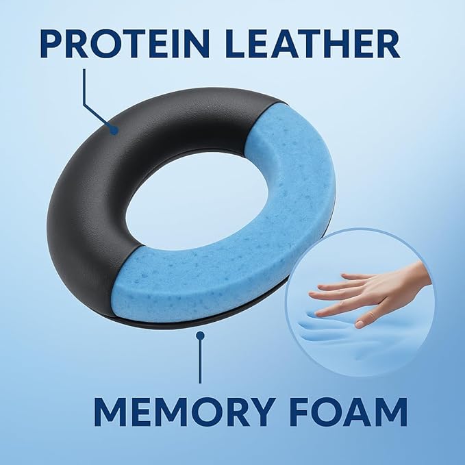 Premium Replacement Ear Pads for Bose QC2, QC15, QC25, QC35 I & II – Soft Protein Leather & Memory Foam Cushions – Enhanced Noise Isolation – Easy Installation Kit & Cleaning Cloth (Brown)