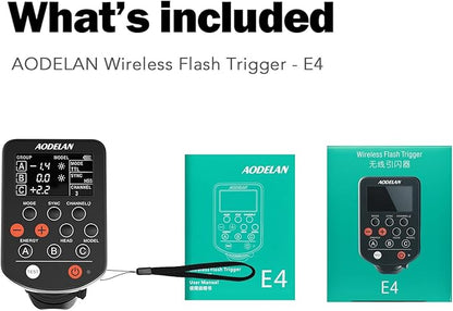 AODELAN Wireless TTL Flash Trigger with High-Speed Sync HSS 1/8000s for Nikon Camera; Replace for P-rofoto Air Remote TTL-N