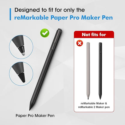 REEYEAR Replacement Tips Set fits for Remarkable Paper Pro Maker Pen –1 No Wear Out Titanium Alloy Tip + 5 Plastic Nibs – Precise, Durable Precise, Precise Writing, Long-Lasting