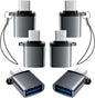 USBC to USB Adapter 6 Pack,USB C to A Adapter,USBC Male to USBA Female,USBC Adapters for iPhone 16 15,MacBook Pro Air,iPad,Samsung Galaxy,Grey