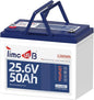 24V 50Ah LiFePO4 Lithium Battery Enhanced Version, Max Continuous Discharge 1.2C (60A), IP65 Low-Temp Protection Deep cycle Battery Fit for High Power Motors/Equipment/RV (Group24)