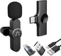 Wireless Clip Mic, Wireless Lavalier Microphones, Lapel Clip-on Microphone, for iPhone 15, Smartphone, Laptop, Video Recording, Tiktok, Facebook Live, YouTube Live Stream