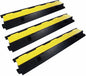 Rubber Cable Ramp Cord Cover Cable Protector Ramps Wire Hose Protective 1 Channel 22000Lbs Load Capacity Traffic Speed Bump for Asphalt Concrete Gravel Driveway Indoor Outdoor, 3 Pack