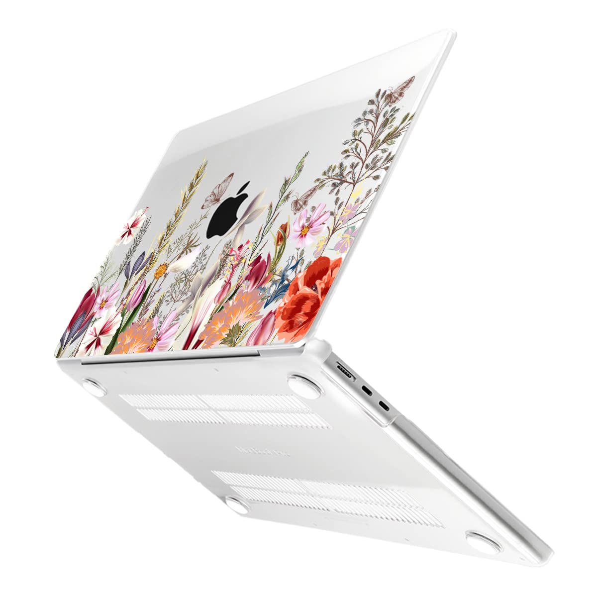Batianda Case for MacBook Air 15" with M5 M4 M3 M2 Chip, Botanical Meadow