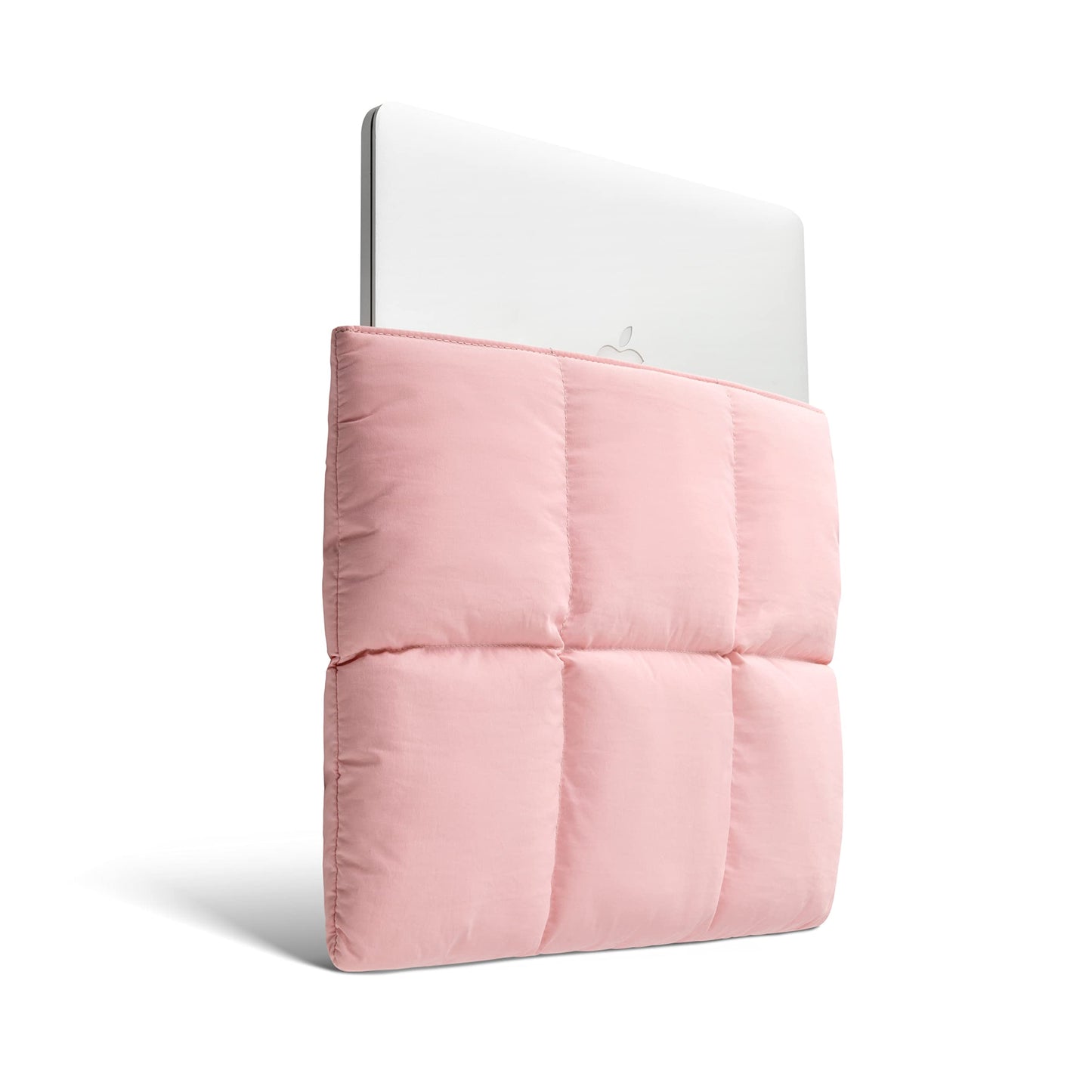 Comfyable Puffy Laptop Sleeve 15 16 Inch, Quilted Puffer Laptop Carrying Case for Women, Pillow Pouch Compatible for MacBook Air M5 & MacBook Pro M5 Pro/Max 2026, Pink