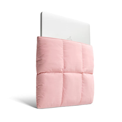 Comfyable Puffy Laptop Sleeve 15 16 Inch, Quilted Puffer Laptop Carrying Case for Women, Pillow Pouch Compatible for MacBook Air M5 & MacBook Pro M5 Pro/Max 2026, Pink