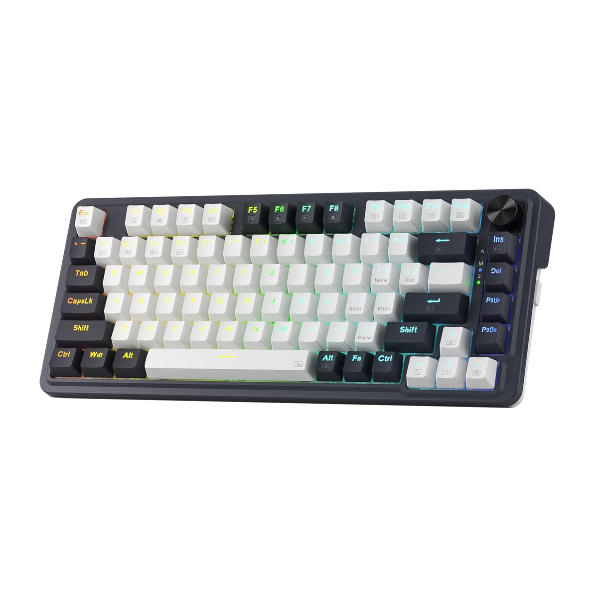 Redragon K673 PRO Wireless 81-Key RGB Gasket Gaming Keyboard, Scroll Knob
