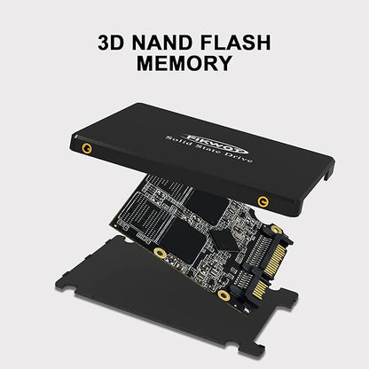 FS810 256GB SSD, 2.5" SSD SATA III 6Gb/s, Solid State Drives, Up to 560MB/s, 3D NAND TLC Flash, Internal SSD for Desktops and Laptops(Black)