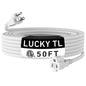 LUCKY TL Indoor Outdoor Extension Cord, 16/3 Black 25FT