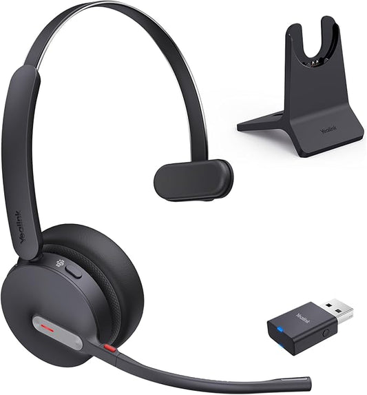 Yealink WH64 Hybrid Wireless Mono Headset, Bluetooth & DECT Dongle