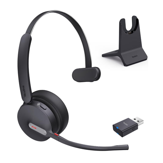 Yealink WH64 Hybrid Wireless Mono Headset, Bluetooth & DECT Dongle