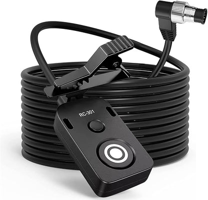 5M Extension Cord RC301-DC0 Remote Small Shutter Release Remote Control for nk D850 D810 D800E Z8 Z9 Push Button Extension Portable Small Release Key(RC301-DC0 NK 196.8in/5m)