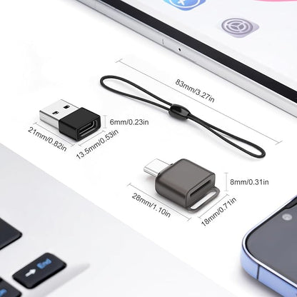 Micro SD Card Reader, BORLTER CLAMP TF Card Reader USB C 3.0 to TF/Micro SD with Type C to Type A Adapter for MacBook, Laptop, Android Phone, Grey