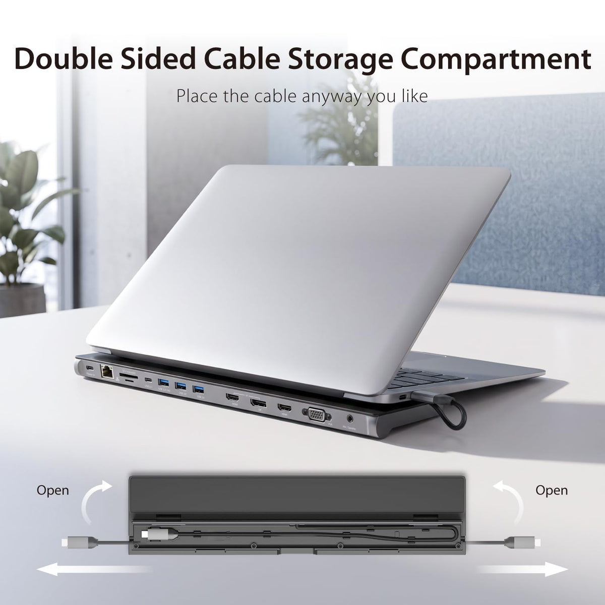 j5create USB-C Docking Station for up to 3 Displays with 100W PD Charger