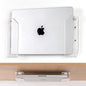 SIPRDE Wall Mount Laptop Holder - Also Available as an Under Desk Laptop Mount, Clear Acrylic, with Adhesive & Screw, for Macbooks, Surface, Keyboards, Switch, Tablets & More