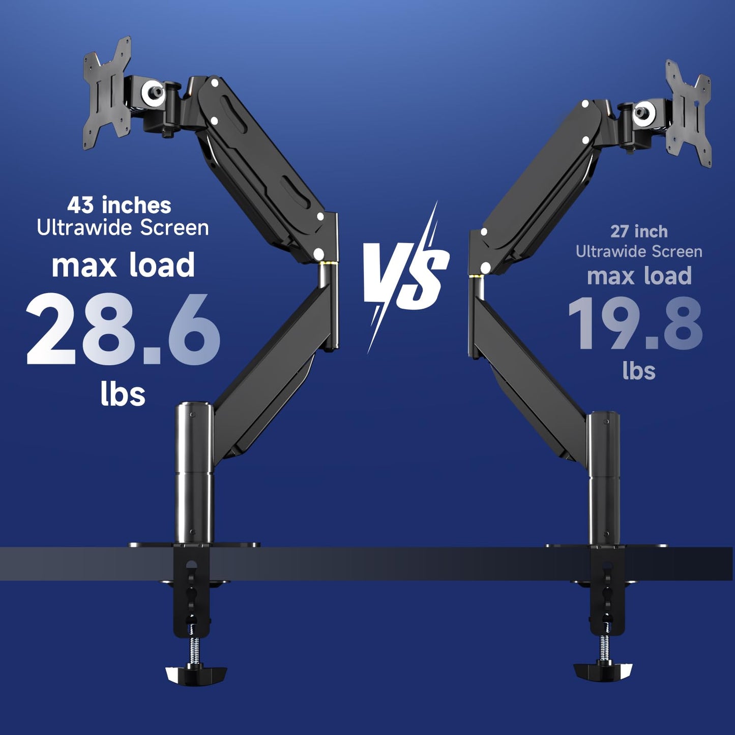 Pholiten Heavy Duty Monitor Arm for up to 43"