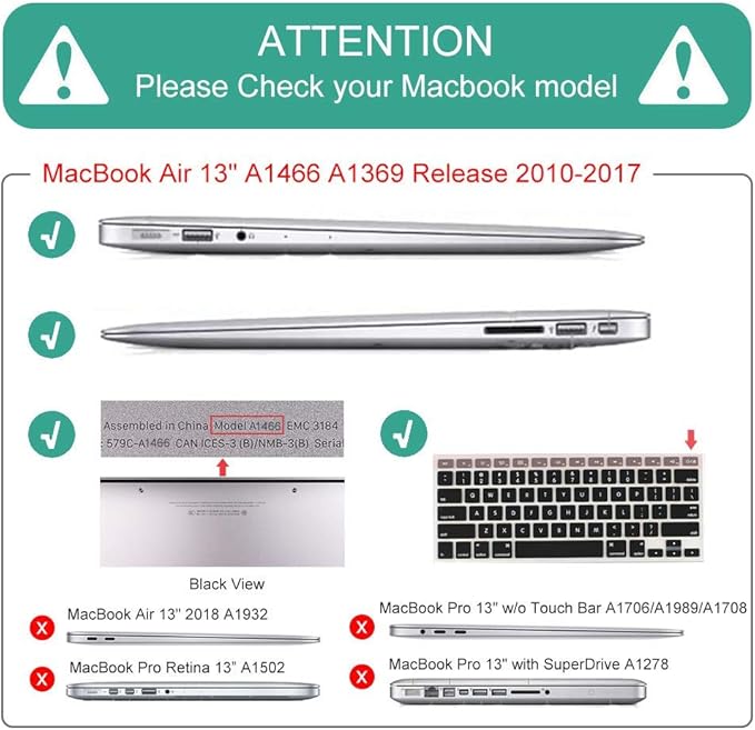 Mektron for MacBook Air 13 Case A1466/A1369 (2010-2017 Release), Snap-on Plastic Hard Shell Cover for MacBook Air 13.3 inch with Keyboard Cover, Dahlia Flowers