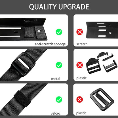 Under Desk Slide Out PC Mount with Anti-Scratch Sponge, Adjustable CPU Holder Bracket for Computer Tower (Black (Slide Access))