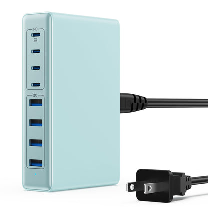 USB C Charger 200W USB C Charger Block,Upgraded GaN III 8-Port Fast Charging Station Hub,PD 65W Laptop Charging Adapter Compatible with MacBook Pro/Air,DELL,Steam Deck,iPhone 16/15/14,Galaxy S23/22