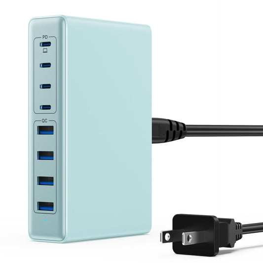 USB C Charger 200W USB C Charger Block,Upgraded GaN III 8-Port Fast Charging Station Hub,PD 65W Laptop Charging Adapter Compatible with MacBook Pro/Air,DELL,Steam Deck,iPhone 16/15/14,Galaxy S23/22
