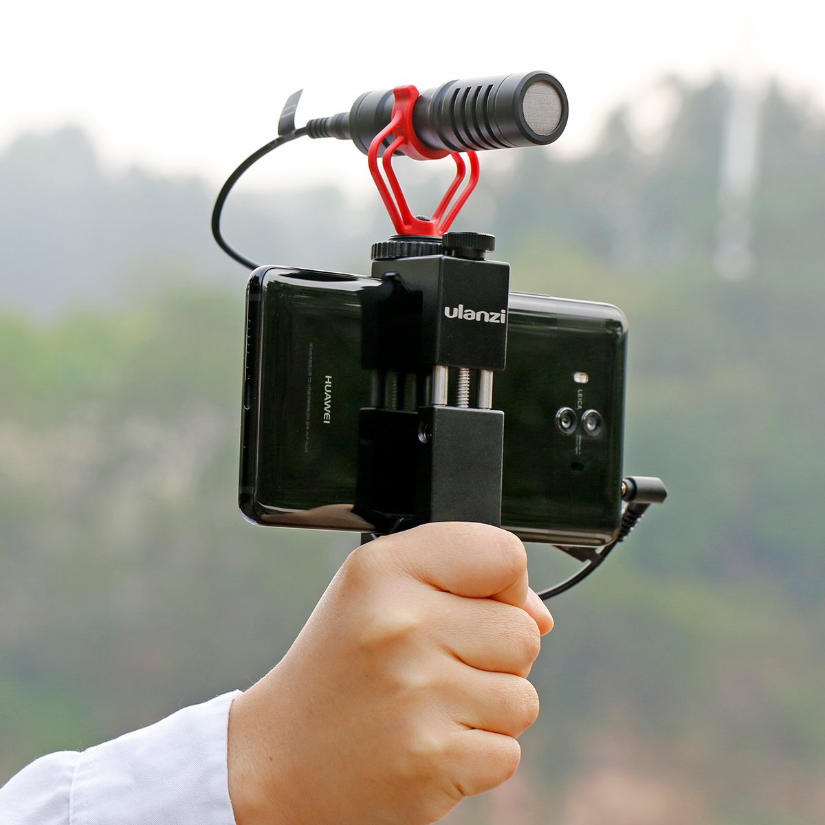 ULANZI ST-02S Aluminum Phone Tripod Mount w Cold Shoe Mount, Support Vertical and Horizontal, Universal Metal Adjustable Clamp for iPhone 12 11 Pro Xs X Max 8 7 Plus Samsung Android Smartphones