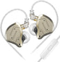 KZ ZSN Pro 2 in-Ear Monitors Headphones Metal Earphones 1BA+1DD Hybrid Technology HiFi Bass Clear Sound IEMs Noise Cancellation Earbuds Wired for Musicians Singer Audiophile(Yellow,with Mic)