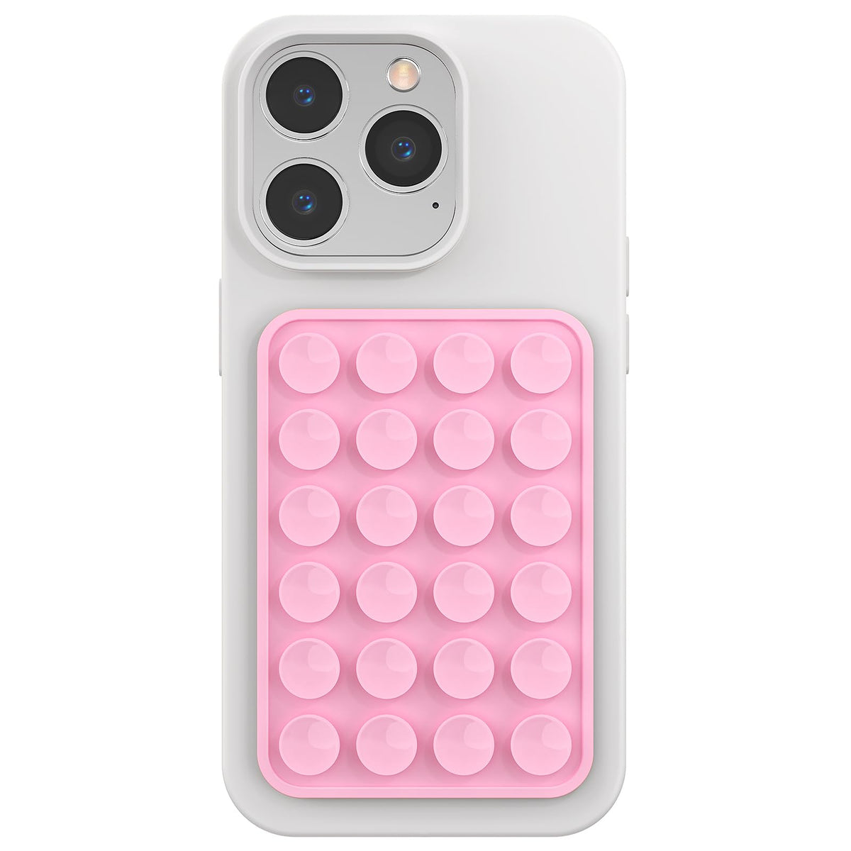 Silicone Phone Sticky Grip, Suction Phone Case Mount for iPhone and Android, Hands-Free Sticky Cell Phone Grip, Mobile Fidget Mirror Holder for Selfies and Videos