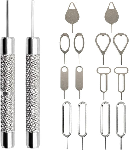 ZukoCert 16 Pieces SIM Card Removal Tool Set, Multi-Functional SIM Ejector Tool, SIM Card Pin, Phone SD Card Removal Tool Key, Universal for Smartphone