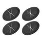 PATIKIL Desk Grommet 3-3/16", 4 Pcs Round Cable Grommet Cord Hole Cover with Adhesive Tape Flexible Table Wire Organizer for Office Home Table Countertop, Black
