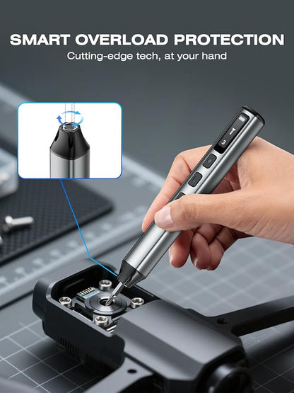 162-in-1 Mini Electric Screwdriver Set, SMOOTHARMOR Precision Cordless Power Screwdriver with 150 Magnetic Bits, 4 Torque Settings, Max 5N.m Manual, LED, Portable Repair Tool Kit for Laptop Watch PS5