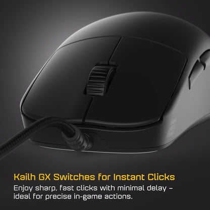 ENDGAME GEAR OP1 8k v2 Black – Esports Gaming Mouse with Cable, 30K DPI Optical Sensor, 8000Hz Polling, Hot-Swappable Switches & Claw-Grip Design