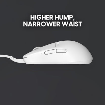 Pulsar Gaming Gears X2H Wired Gaming Mouse, Ultra Lightweight 1.8 oz (51g), Symmetrical, Optical Switch, 26000 DPI, Motion Sync, PAW3395 Sensor (Medium, Wired, White)