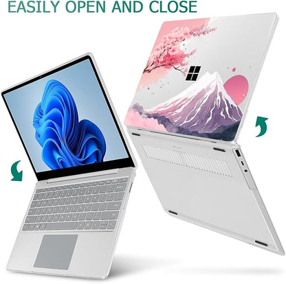 Tuiklol Case for 15 Inch Microsoft Surface Laptop 5/4/3 2022-2020, Model 1979/1953/1872/1873 Hard Shell Cover, Keyboard Cover+Screen Protector+Dust Plugs,Mountain and Tree