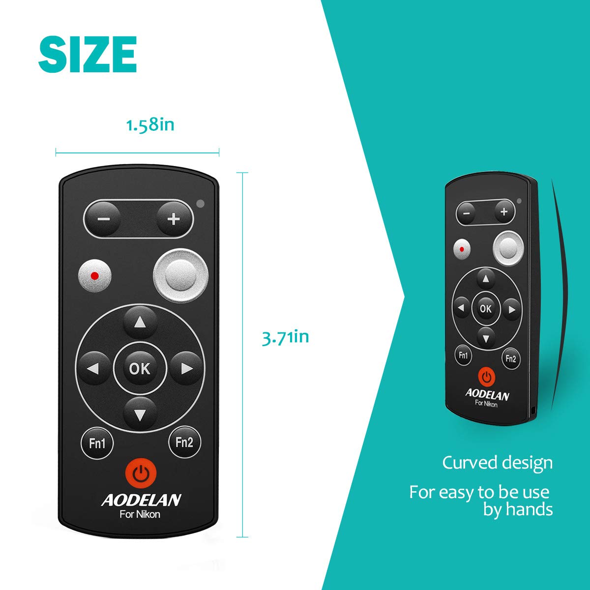 AODELAN Camera Wireless Shutter Release Remote Control for Nikon COOLPIX P1000 P950 B600 A1000 Z50 Z30 Z fc, Replaces Nikon ML-L7