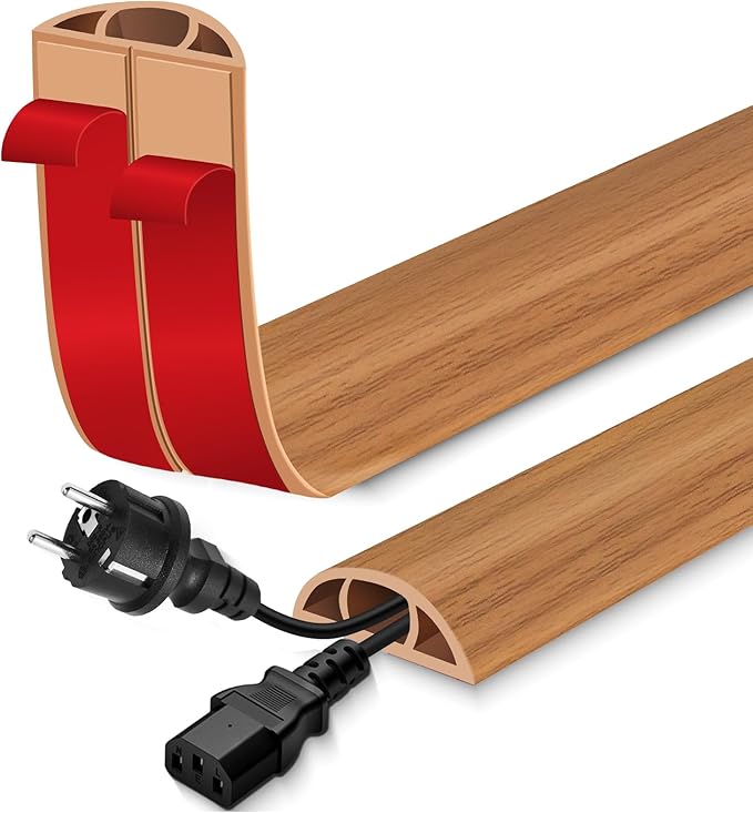 EYAYEN Floor Cord Cover for Wires on Floor Self Adhesive Cord Hider