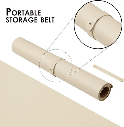 Cork Desk Mat - Small Dual-Sided Desk Pad for Office and Home - Desk Organization and Accessories - Ideal for Large Mouse Pad and Small Desk Mats on Top of Desks(Beige,23.6"x 13.8")