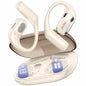 OHAYO Open Ear Headphones,Earbuds with Ergonomic Earhook,Bluetooth Headphones 5.4 with Smart Digital Display,40H Playtime,IPX6 Waterproof,Touch Control Earphones Fit Cycling,Running,Workout(Beige)
