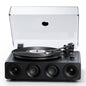 1 BY ONE High Fidelity Record Player, All-in-One Turntable with Built in Speakers Phono Preamp, Magnetic AT-3600L Cartridge, RCA Output, Belt Drive 2-Speed, Piano Lacquer Grey