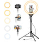 UBeesize 12'' LED Ring Light with 62'' Tripod Stand, Selfie Ring Light for Video Recording, Live Streaming, TikTok & YouTube, Compatible with iPhone & Android (Black)