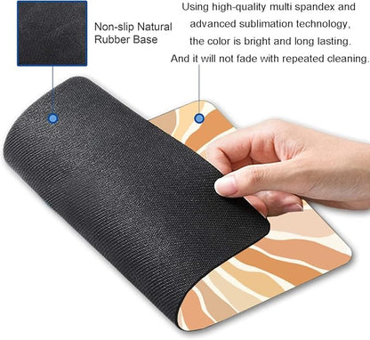 Mouse Pad, Cute Modern Abstract Art Mouse Pads, Square Washable Cloth Personalized Mouse Mat with Design, Gaming Office Home Non-Slip Rubber Base Computer Mousepad