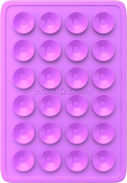 Suction Phone Case Mount, Sillicon Adhesive Phone Accessory for iPhone and Android, Hands-Free Fidget Toy Mirror Shower Phone Holder, Tiktok Videos and Selfies (Purple)