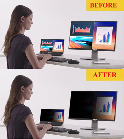 APeiSi 21.5 Inch Privacy Screen Filter for Computer Widescreen 16:9 Monitor - Privacy Shield,Anti-Glare and Anti-Blue light Screen Protector