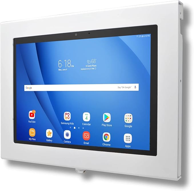 TABcare Locking Anti-Theft Metal Case for Samsung Galaxy TAB E 9.6 Tablet for Kiosk, POS, Store, Show Display, Time Clock (TAB E 9.6, White)