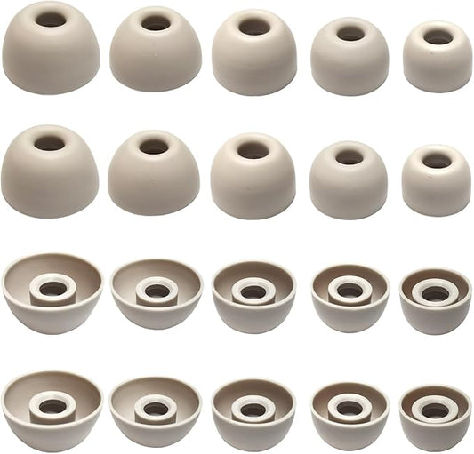 Replacement Earbud Tips for Powerbeats Pro 2 Ear Tips [10 Pairs ] – XL/L/M/S/XS Silicone Earbuds Tips Compatible with Beats Studio Buds/Beats Fit Pro/Solo Buds, Quicksand