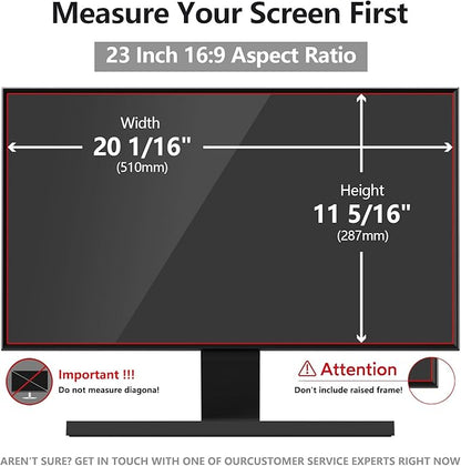 23 Inch Computer Privacy Screen Shield [2 Pack] for 16:9 Widescreen Desktop Monitor - Anti-Glare Blue Light Privacy Filter and Anti Spy Privacy Screen Protector Film