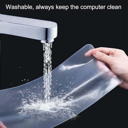 Universal Clear Desktop Computer Keyboard Protection Skin Protector Cover for PC 104/107 Keys Standard Keyboard,Ultra Thin Desktop PC Silicone Waterproof Dustproof Keyboard Cover (Type B)